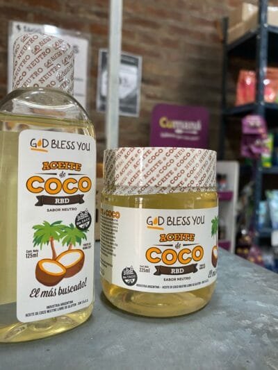 Aceite de coco NEUTRO - God Bless You - SIN TACC